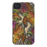 Kois and Chrysanthemums iPhone 4 Cases