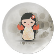 Kokeshi Cancer Plate