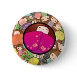 Kokeshi Doll Button