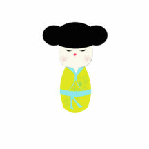 Kokeshi Doll With Yellow Kimono Acrylic Cut Out
