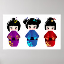 Kokeshi dolls poster