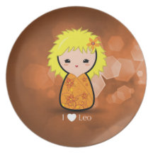 Kokeshi Leo Plate