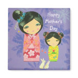 Kokeshi Love Binds Us Together Mother's Day Magnets