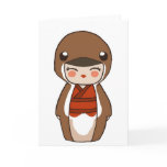 Kokeshi Robin Xmas Card