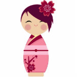 Kokeshi Sakura Acrylic Cut Out