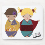 Kokeshi Sisters Mousepad