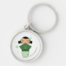 Kokeshi Star Keychain