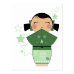 Kokeshi Star Postcard