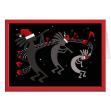 Kokopelli Christmas Greeting Card