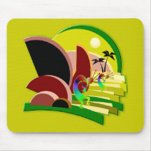 Kokopelli Climbing Stairs to Sun Mousepads