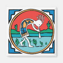 Kokopelli Colour Fridge Magnet