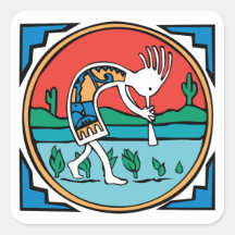 Kokopelli Colour Sticker
