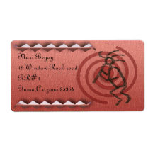 kokopelli custom shipping label