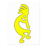 Kokopelli Dancing Figure Tribal Woman Hopi Dance Postcard