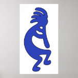 Kokopelli Dancing Figure Tribal Woman Hopi Dance Posters