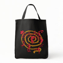 Kokopelli: Fiery Dance - Grocery Tote #2 bags