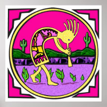 Kokopelli, Flute Player of the Desert Poster
