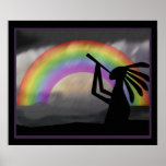 Kokopelli Rainbow Print