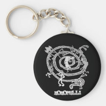 Kokopelli & Spiral - Keychain #2