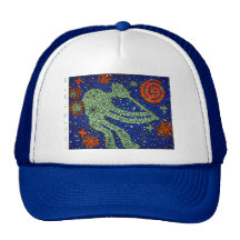 Kokopelli Starry Night Trucker Hats