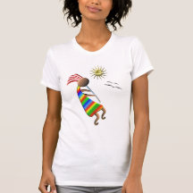 Kokopelli Sun and Birds T-shirts
