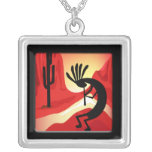 Kokopelli Sunset Sterling Silver Necklace