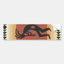 Kokopelli Tribal Design Bumper Stickers