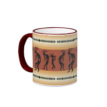Kokopelli Tribal Design Coffee Mugs