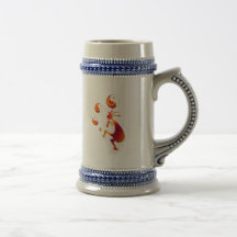 Kokopelli with Red Yin Yang Mug