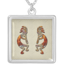 "Kokopelli's Flute"  Sterling Silver Necklace