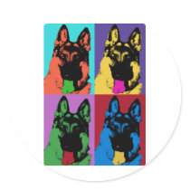 Kolorful "Kriss" Round Stickers
