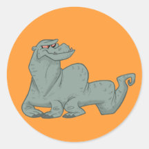 Komodo Dragon Round Sticker