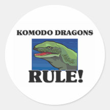 KOMODO DRAGONS Rule! Round Sticker