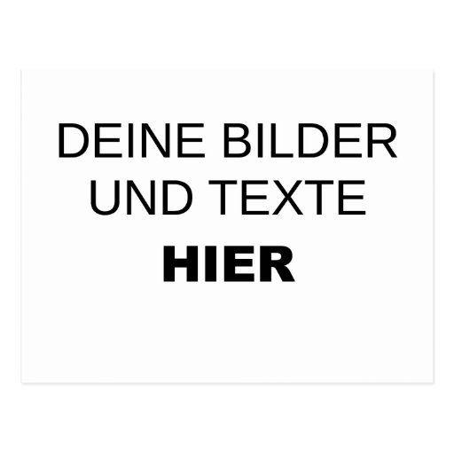 Komplett selbst gestalten postkarte