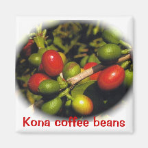 Kona Coffee Beans Refrigerator Magnets