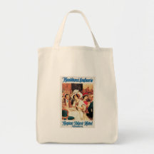 Konditorei Cafe Vintage Food Ad Art Canvas Bag