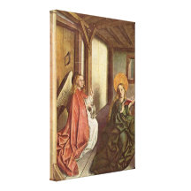 Konrad Witz - Proclamation to Mary Stretched Canvas Print