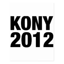 Kony 2012 Black Text Post Card