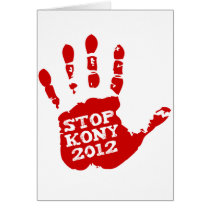 Kony 2012 Handprint Stop Joseph Kony Greeting Card