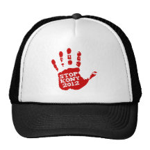 Kony 2012 Handprint Stop Joseph Kony Mesh Hats