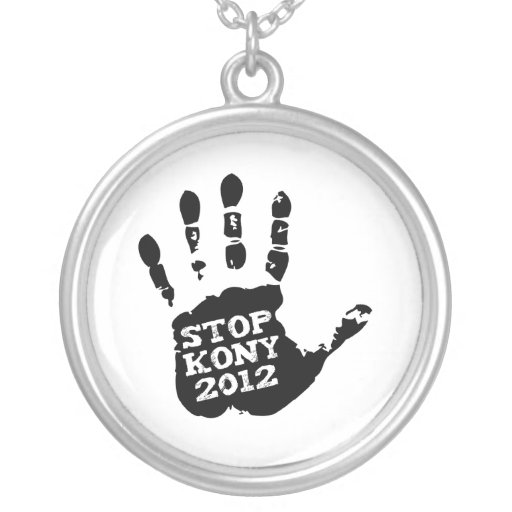 Kony 2012 Handprint Stop Joseph Kony Necklace
