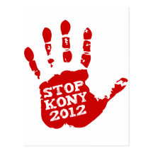 Kony 2012 Handprint Stop Joseph Kony Post Cards