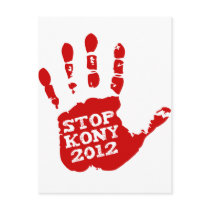 Kony 2012 Handprint Stop Joseph Kony Post Cards