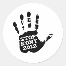 Kony 2012 Handprint Stop Joseph Kony Sticker