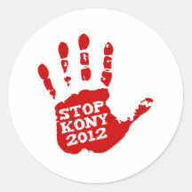 Kony 2012 Handprint Stop Joseph Kony Stickers