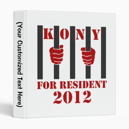 Kony 2012 Stop Joseph Kony Prison 3 Ring Binder