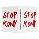 Kony 2012 Stop Red Bloody Joseph Kony Binder