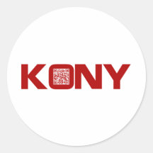 Kony 2012 Video Red QR Code Joseph Kony Sticker