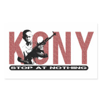 KONY - Stop at Nothing. Child Soldier Rectangle Stickers