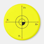 Koordinatenkreuz Yellow Magnete